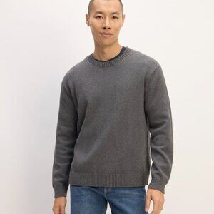 Everlane Men's Classic Sweater in Everyday Cotton in Heathered Charcoal